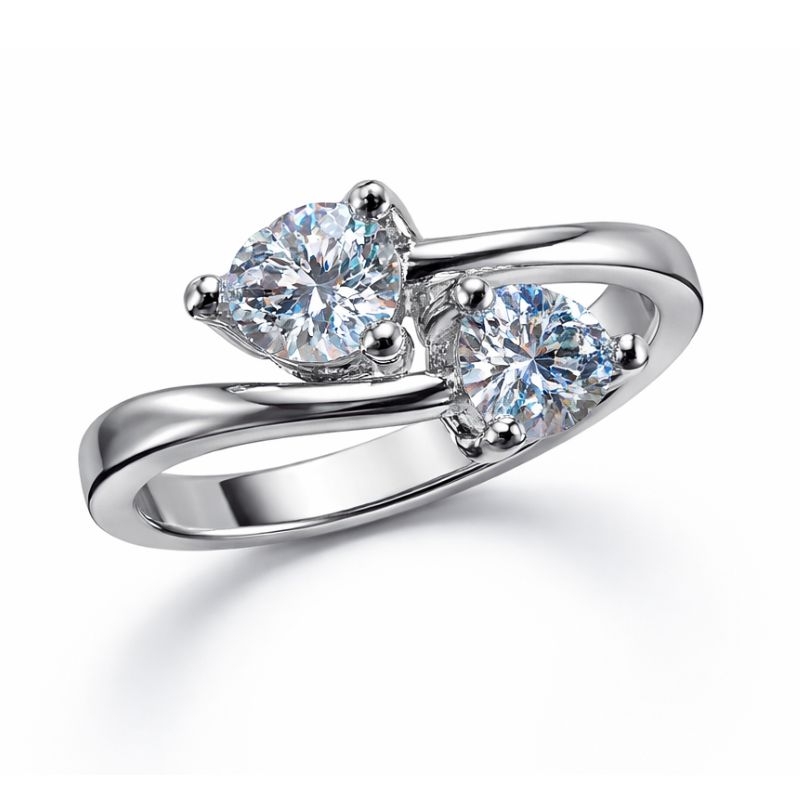 Twin Flame CZ Wrap Ring